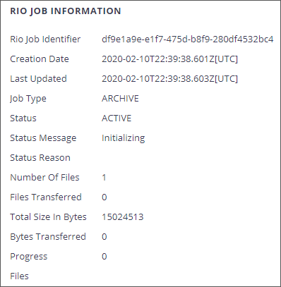 Rio Job Information