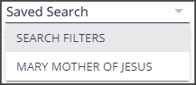 Saved Search list