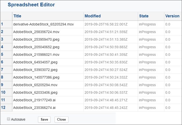 Spreadsheet Editor
